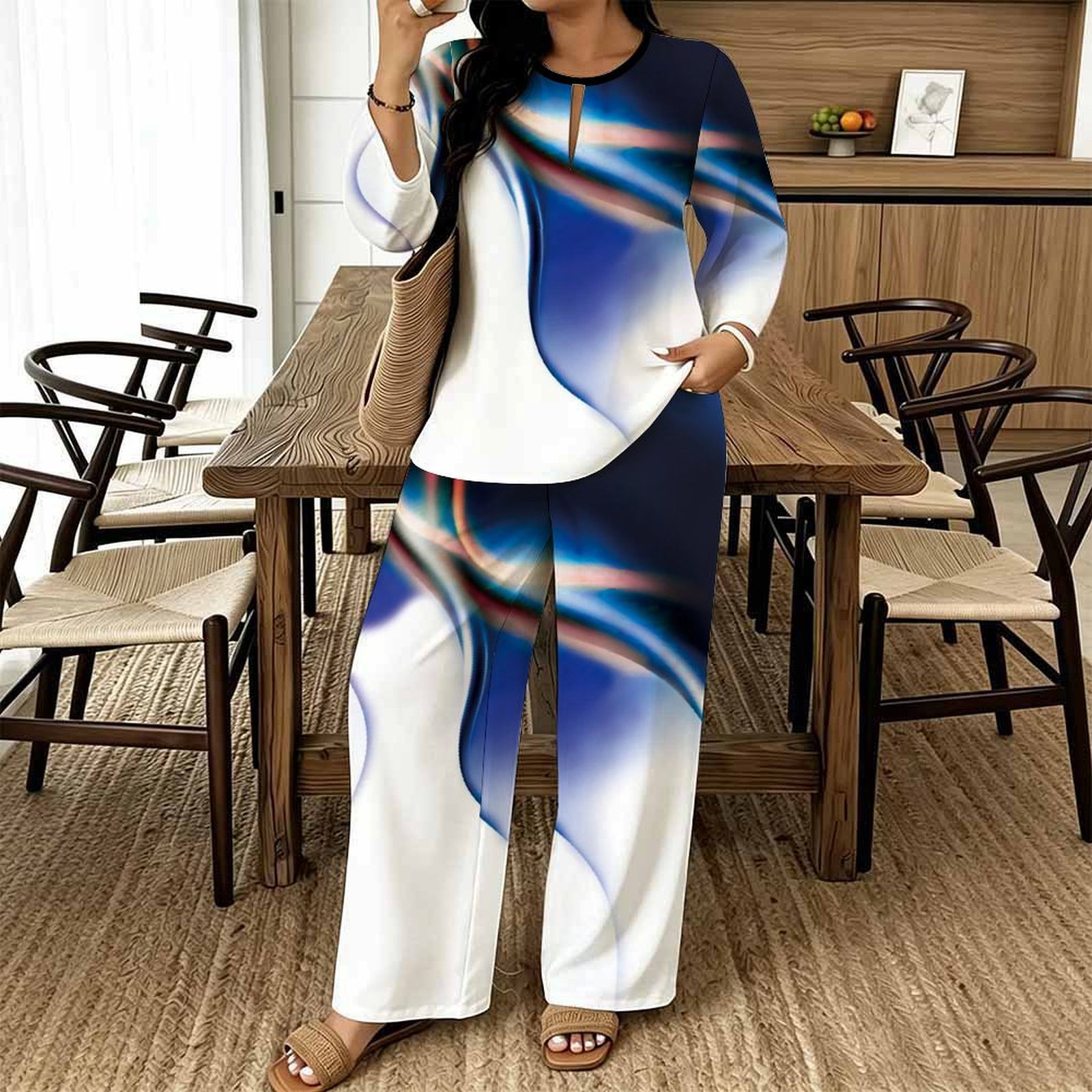 Summer Clothing Bundle - Women Casual Print Two Piece Set