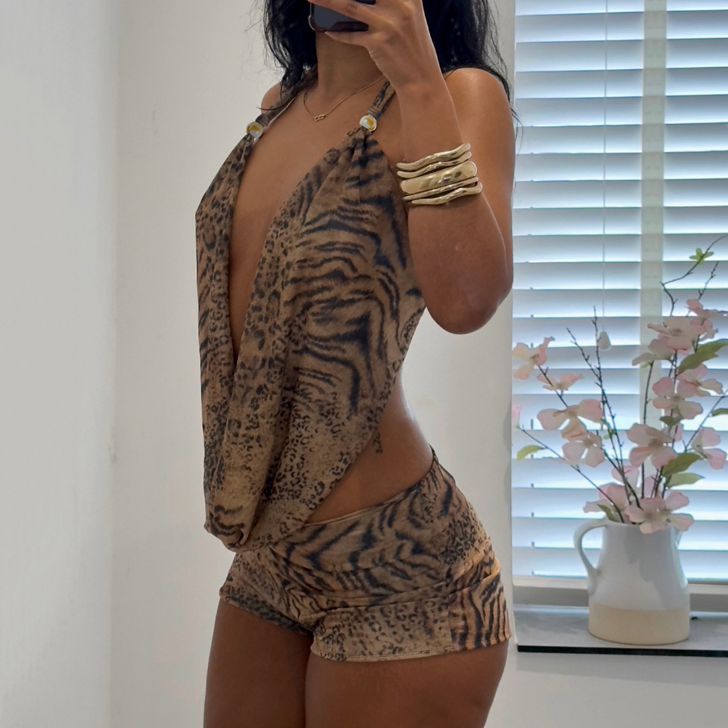 Summer Clothing Bundle - Woman's Leopard Print 2 Piece Set