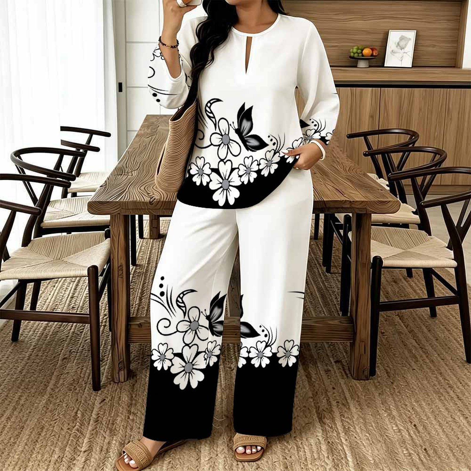 Summer Clothing Bundle - Women Casual Print Two Piece Set
