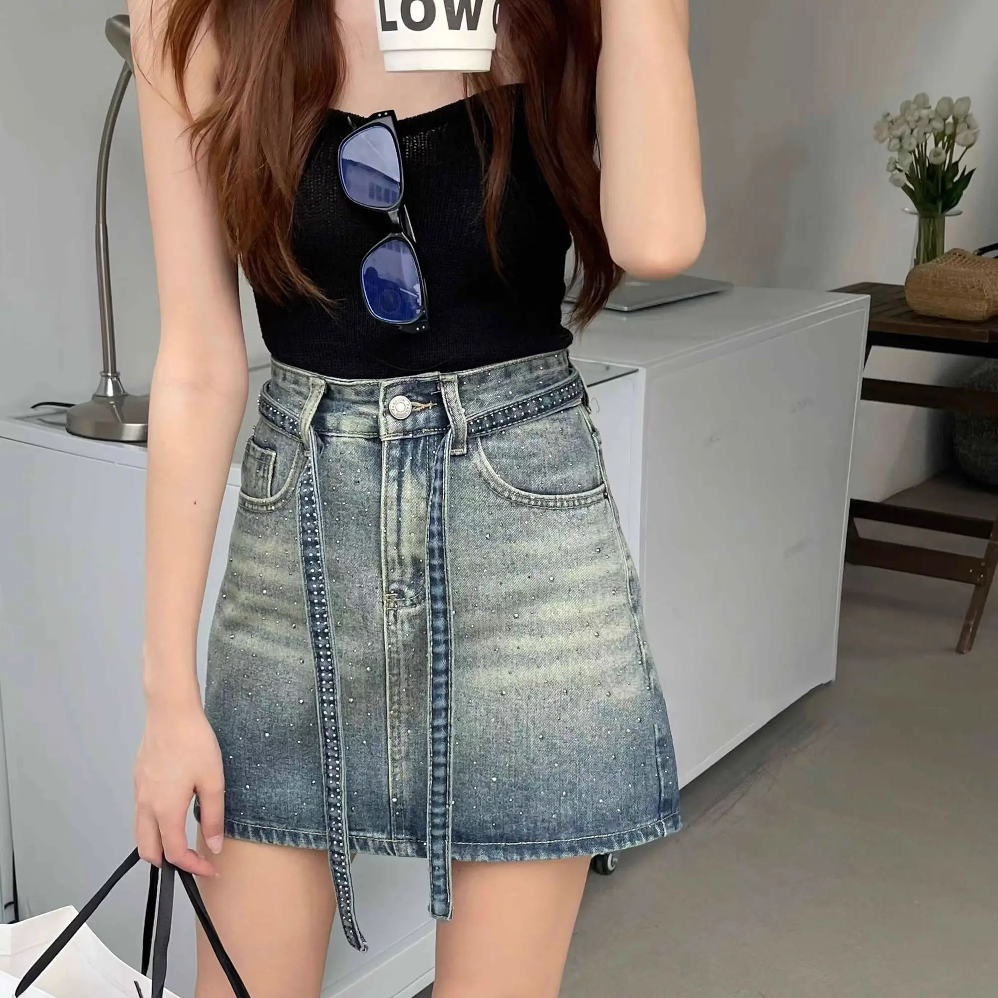 Summer Clothing Trends 2025 - Jeans Skirts For Women Gradient High