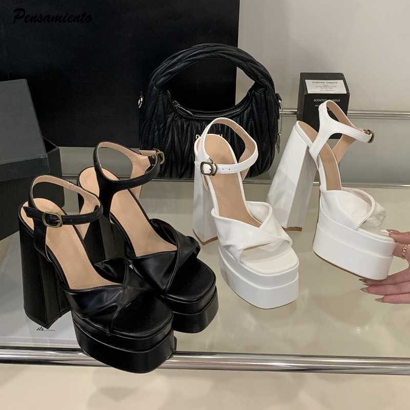 Summer Clothing Elegant - Star style Fashion Double Platform Wedges