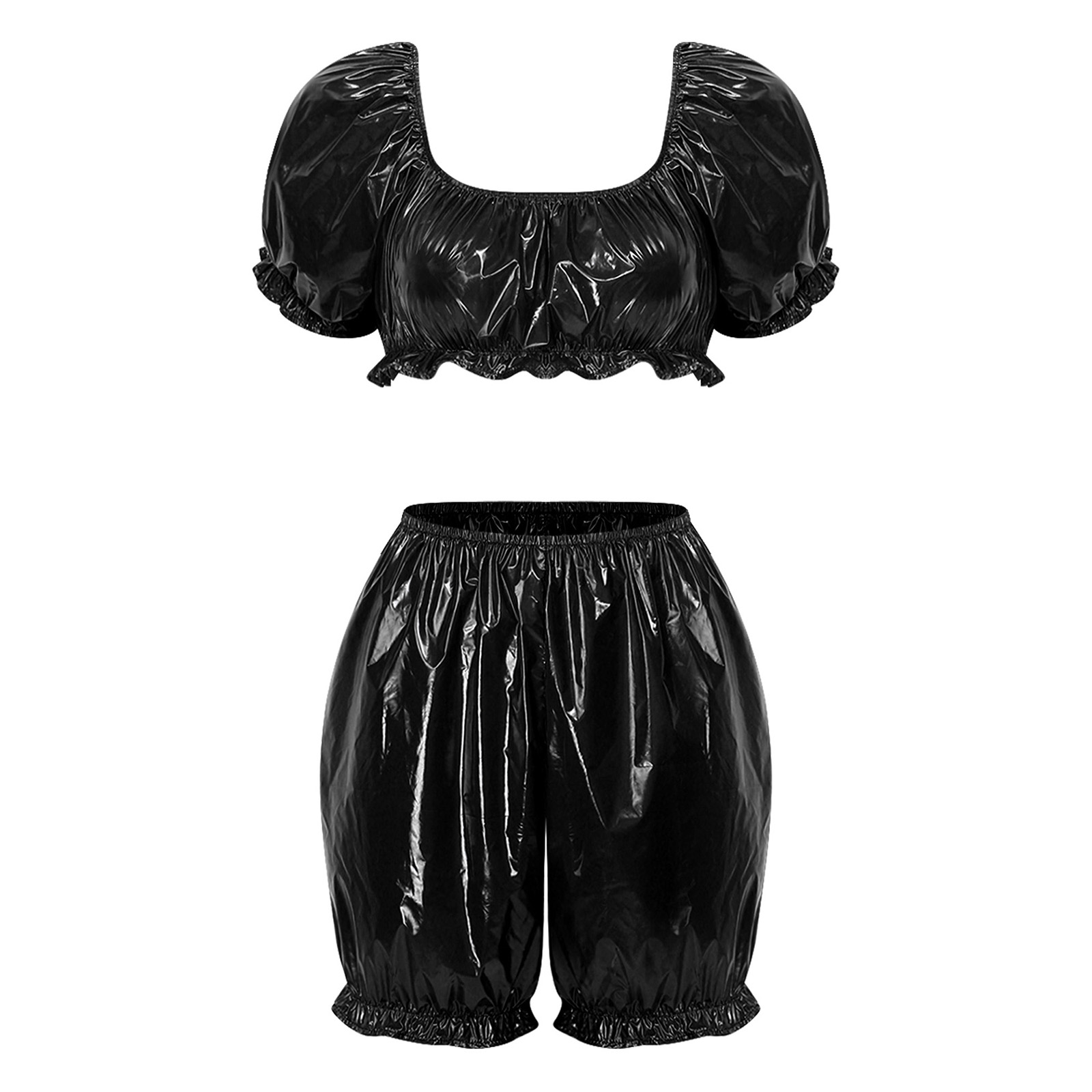Summer Clothing Cheap - Womens Wet Look PU Leather Clubwear