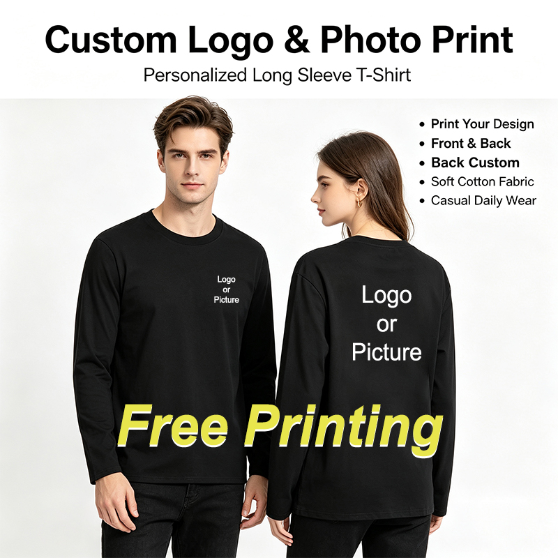 Summer Clothing Cheap - Customized Cotton Long Sleeve T-shirts Men