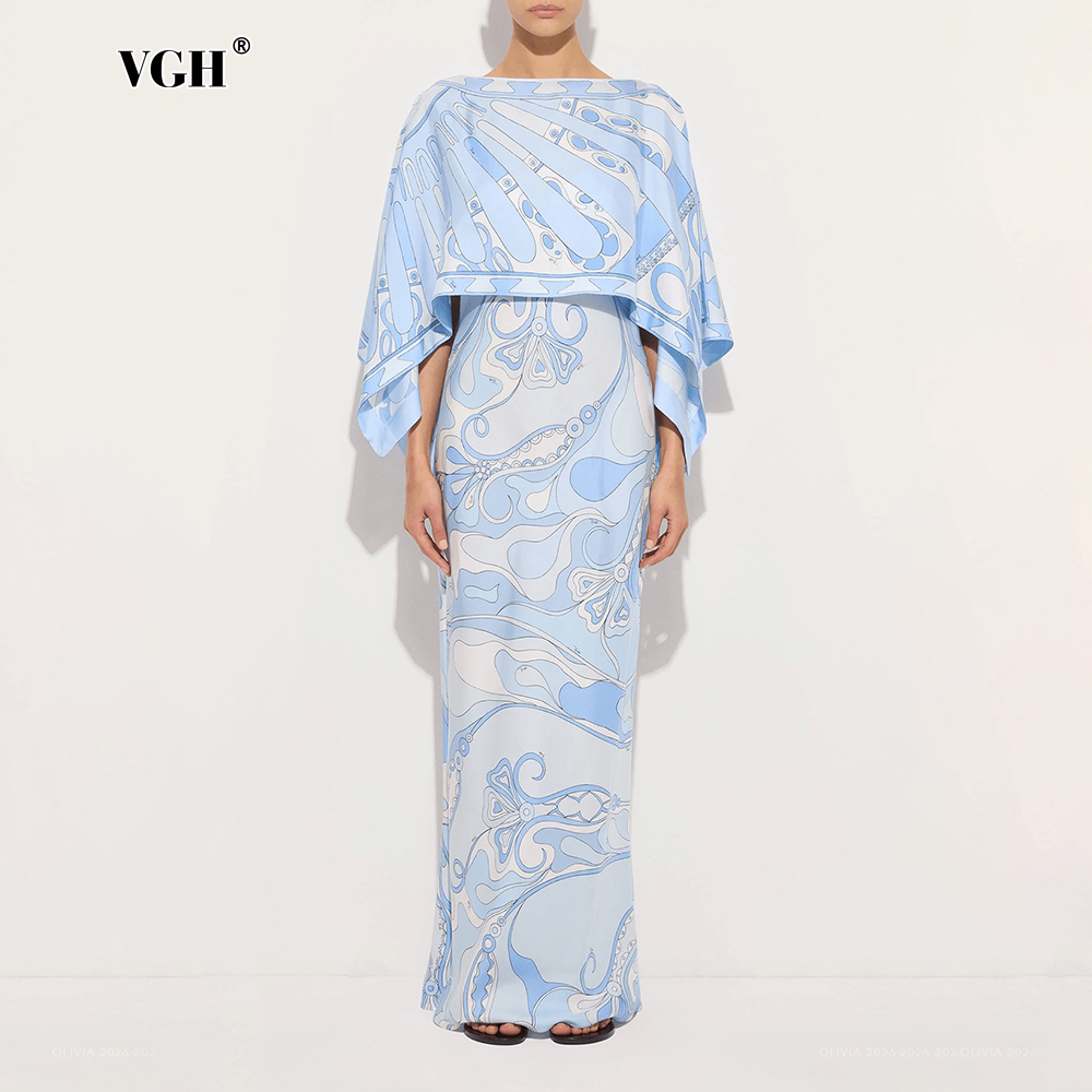 VGH Light Blue Abstract Print  - Summer Clothing Women Sale 评论和价格