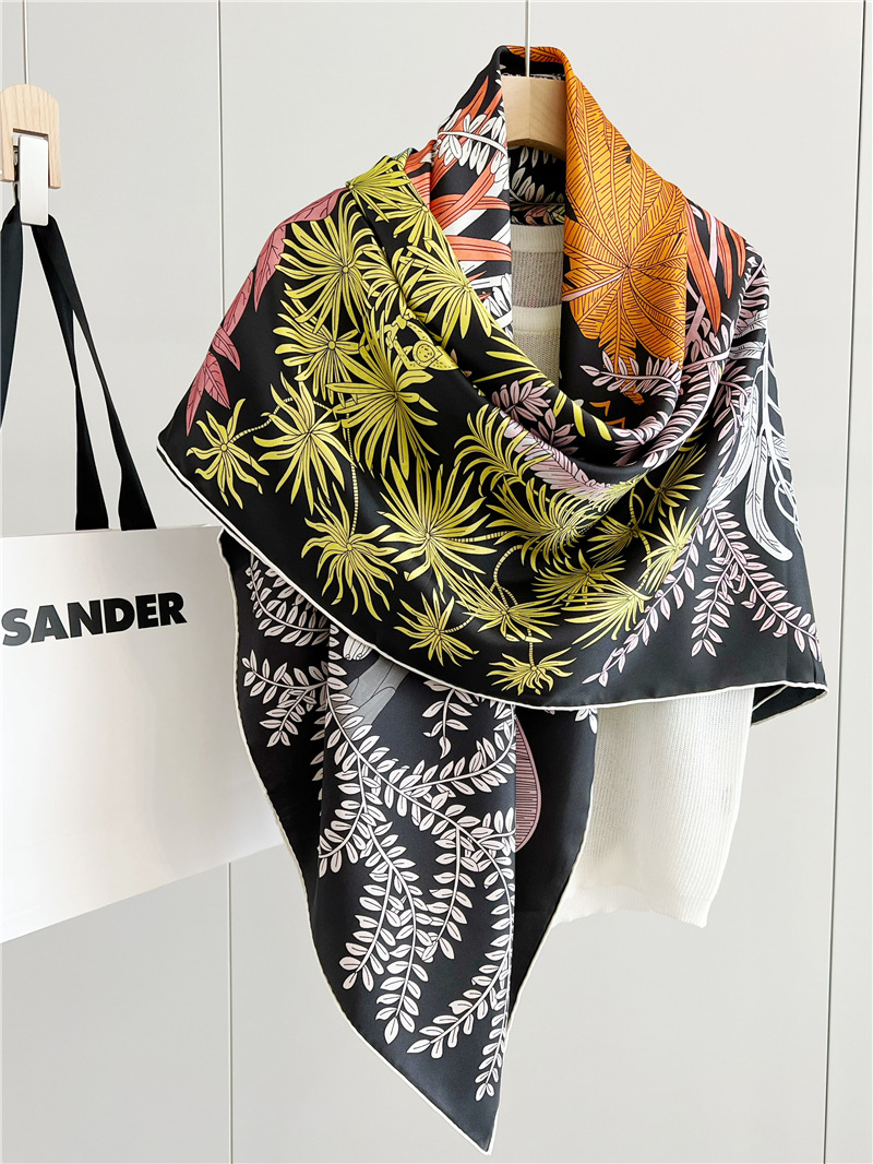 14mm Silk Scarf Women Hand Rol - Summer Clothing Accessories 评论和价格