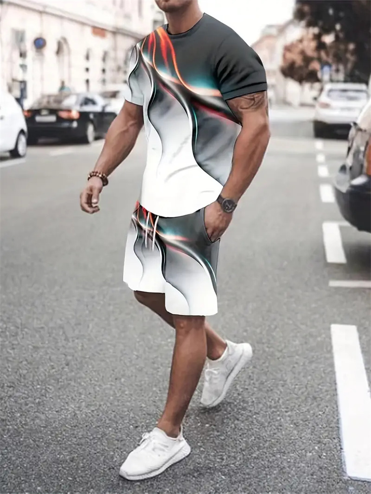Men Women Gradient Texture T-s - Summer Clothing Cheap 评论和价格