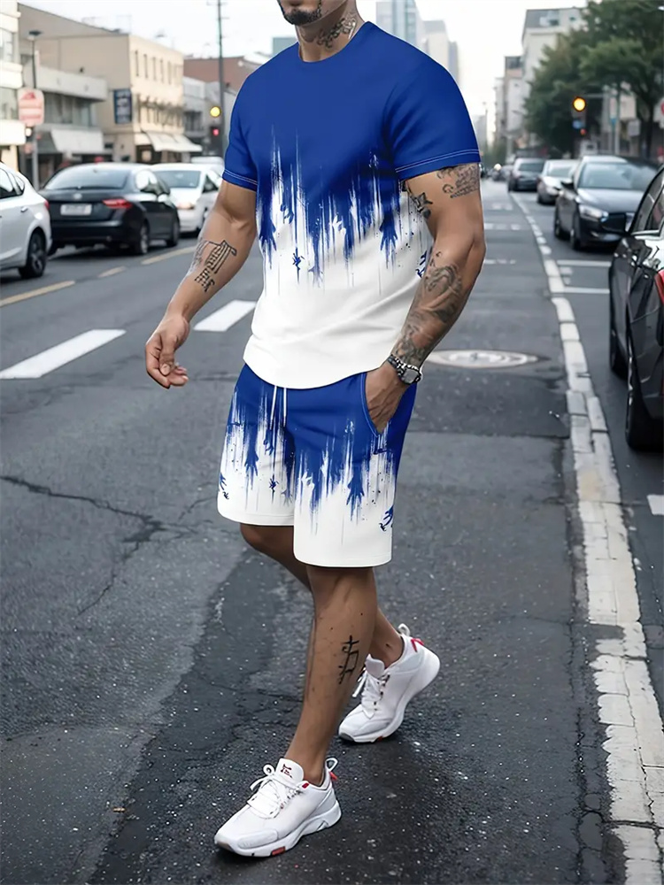 Men Women Gradient Texture T-s - Summer Clothing Cheap 评论和价格