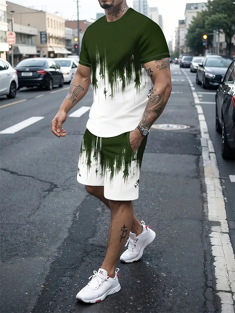 Men Women Gradient Texture T-s - Summer Clothing Cheap 评论和价格