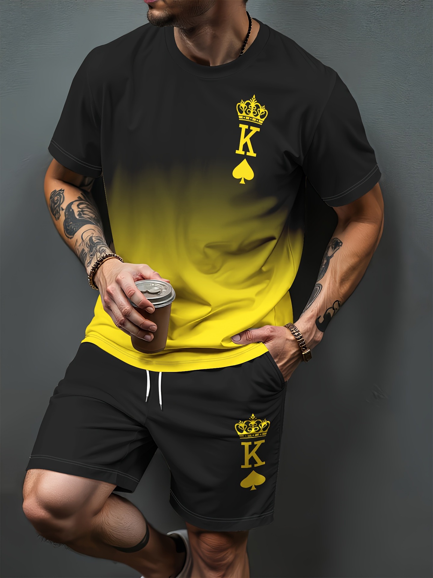 Gradient Letter Pattern 3D Pri - Summer Clothing Cheap 评论和价格