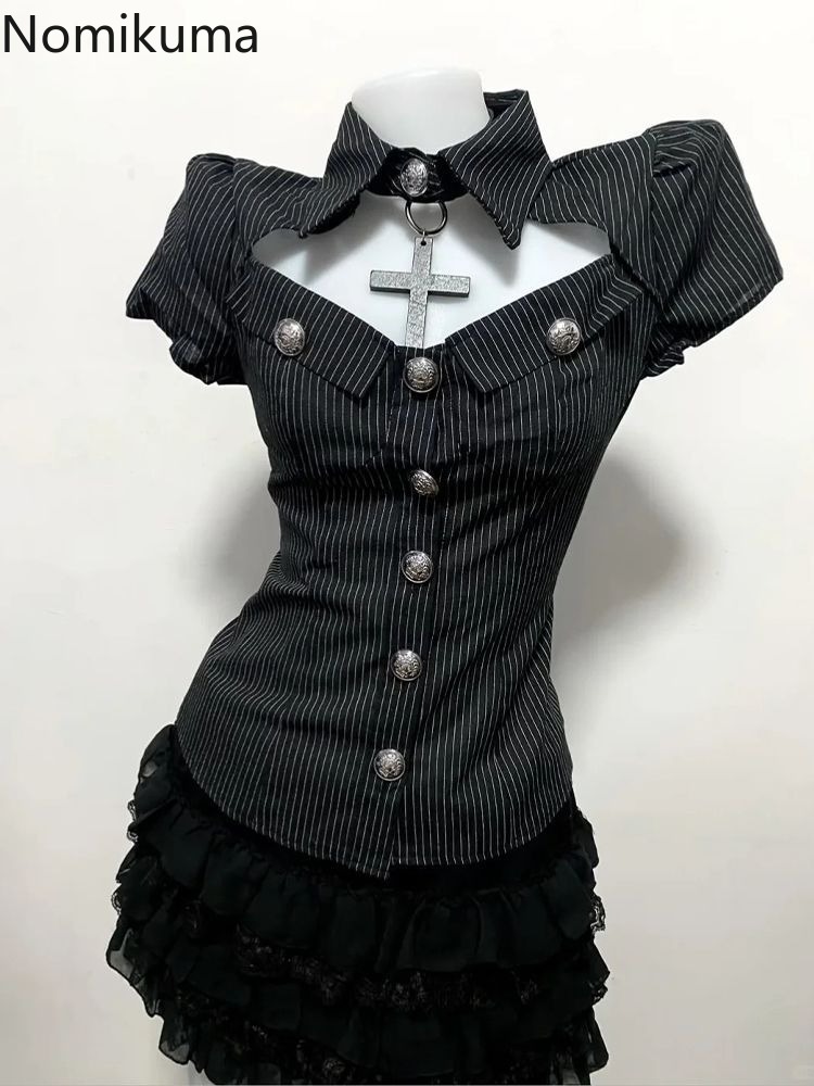 Goth Two Piece Sets Women's Cl - Summer Goth Clothing 评论和价格