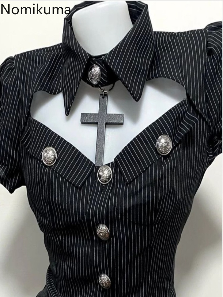 Goth Two Piece Sets Women's Cl - Summer Goth Clothing 评论和价格
