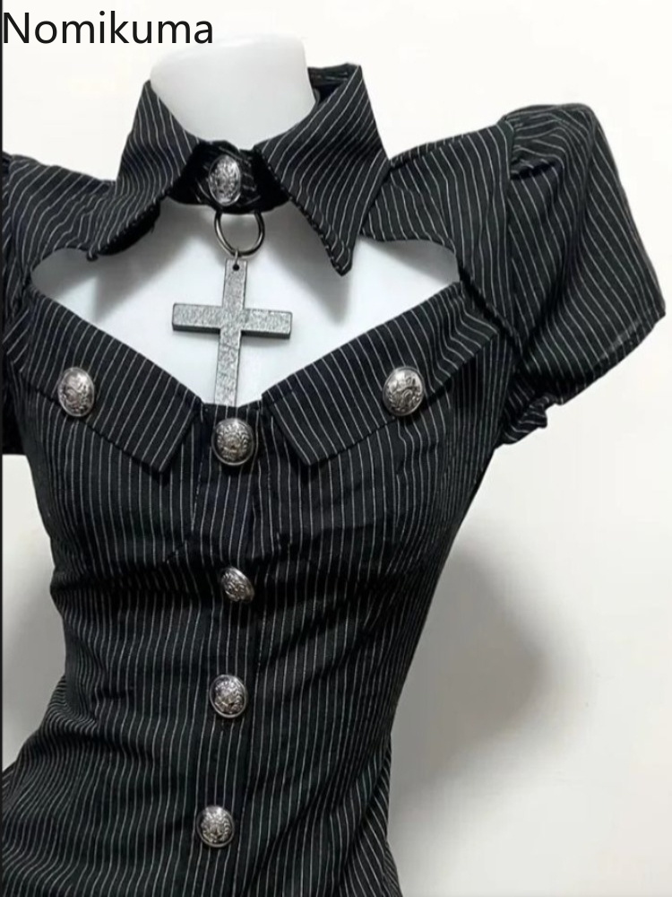 Goth Two Piece Sets Women's Cl - Summer Goth Clothing 评论和价格
