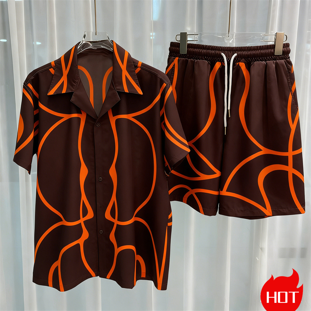 Digital printed men's set fash - Summer Clothing Essentials 评论和价格
