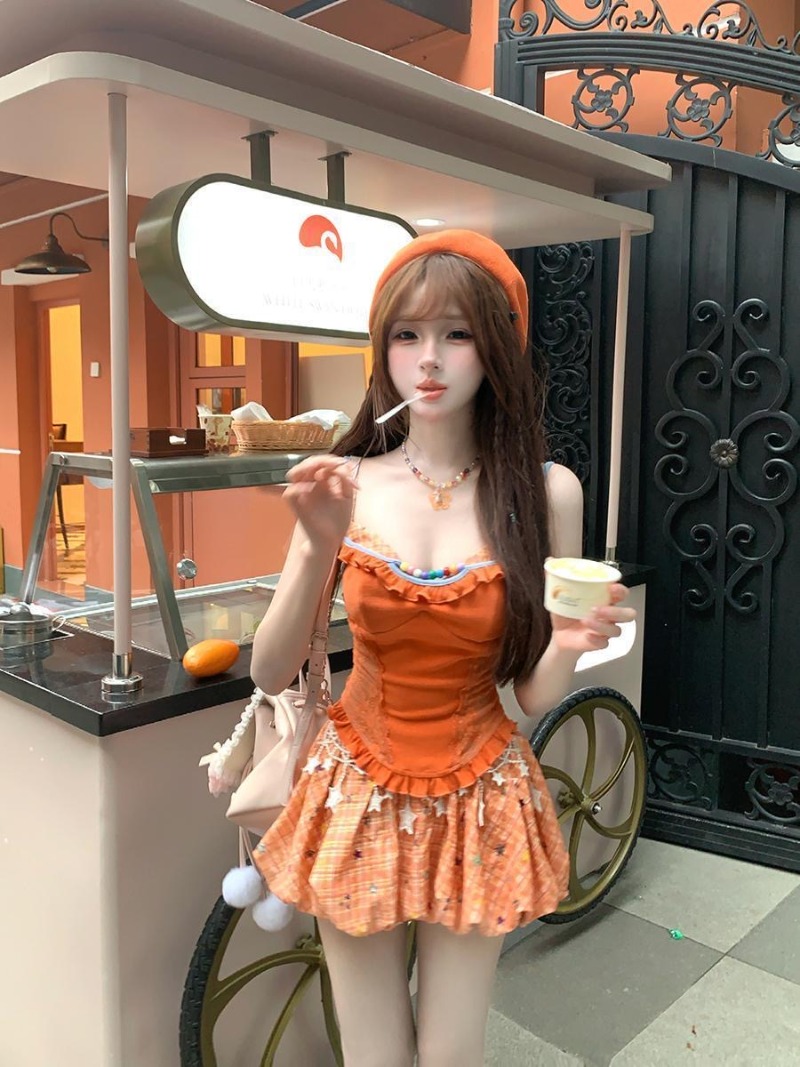 Summer New Orange Dopamine Swe - Summer Clothing Bundle 评论和价格