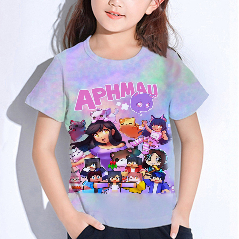 Aphmau Meows Cat T Shirts Cart - Summer Clothing Newborn 评论和价格