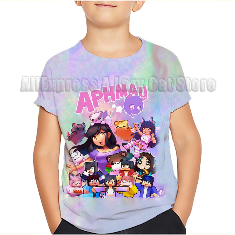 Aphmau Meows Cat T Shirts Cart - Summer Clothing Newborn 评论和价格