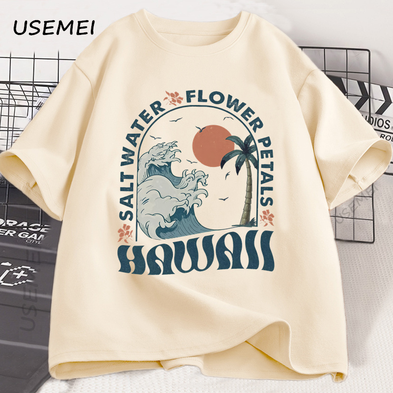 Hawaii Beach T-Shirt Ocean Bea - Summer Vibes Clothing Men 评论和价格