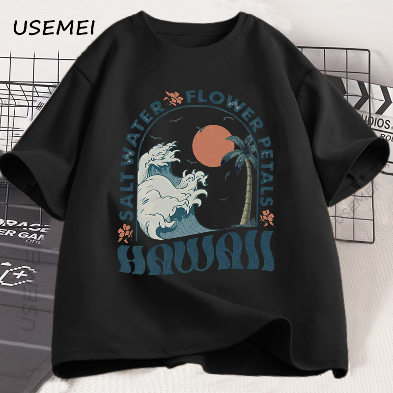 Hawaii Beach T-Shirt Ocean Bea - Summer Vibes Clothing Men 评论和价格