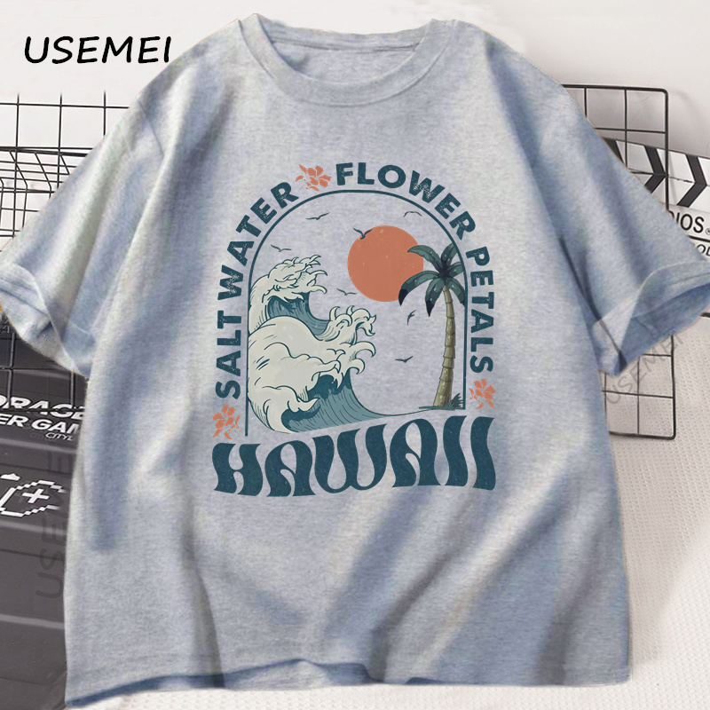 Hawaii Beach T-Shirt Ocean Bea - Summer Vibes Clothing Men 评论和价格