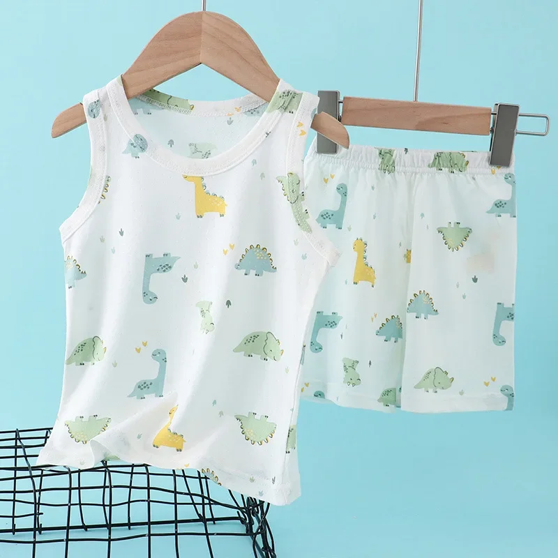 Kids Bamboo Cotton Vest Suit S - Summer Clothing Newborn 评论和价格