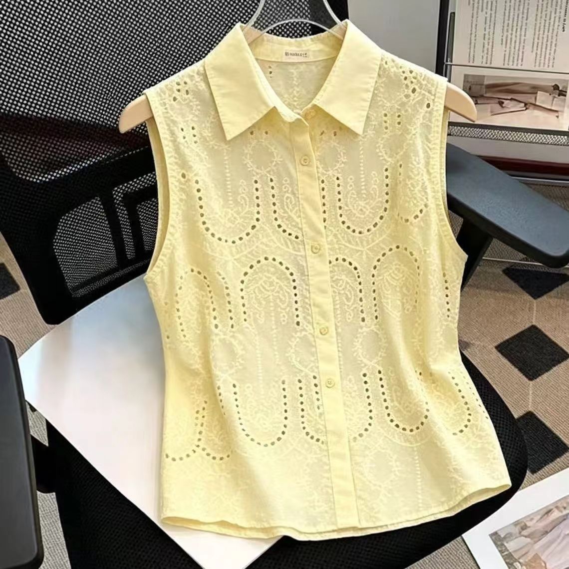 Sweet Sleeveless Solid Neck Bu - Summer Clothing Trends For Women 评论和价格