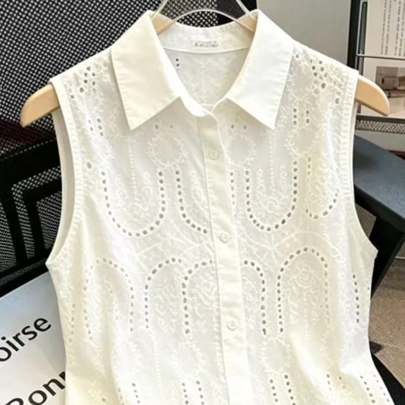 Sweet Sleeveless Solid Neck Bu - Summer Clothing Trends For Women 评论和价格