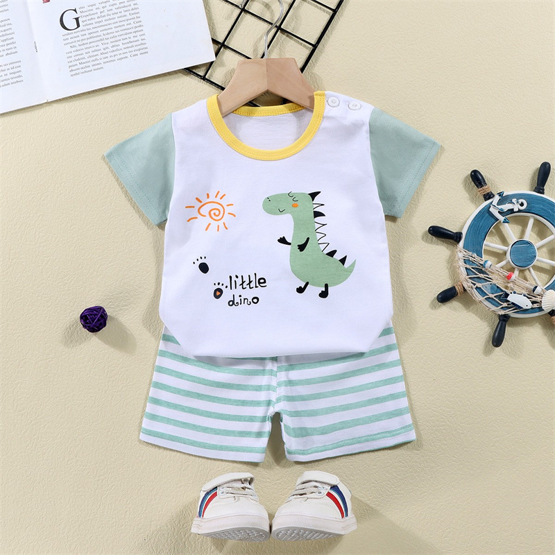 Cotton Tees+Shorts 2-piece Tra - Summer Clothing Newborn 评论和价格