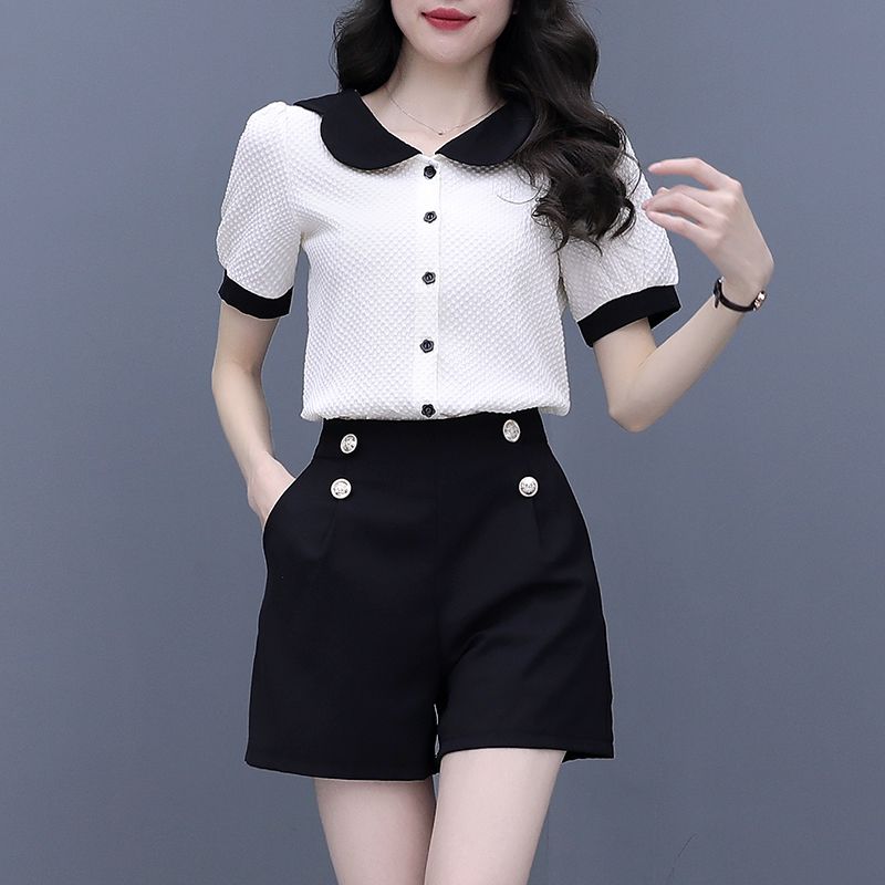 Contrast Color Button Short Se - Summer Clothing Trends 2025 评论和价格