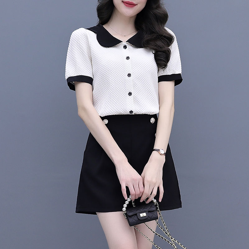 Contrast Color Button Short Se - Summer Clothing Trends 2025 评论和价格