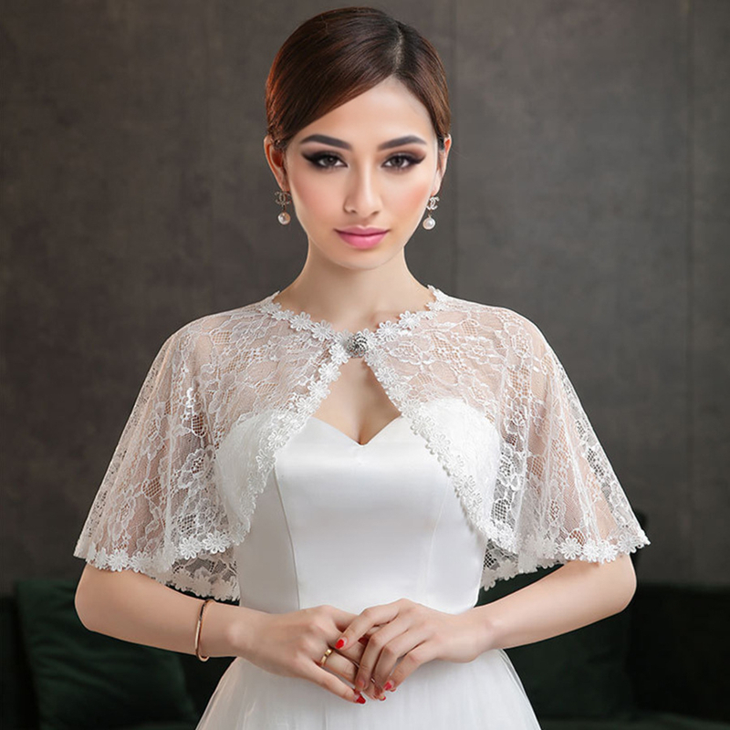 Wedding Bridal Floral Lace Sho - Summer Clothing Accessories 评论和价格