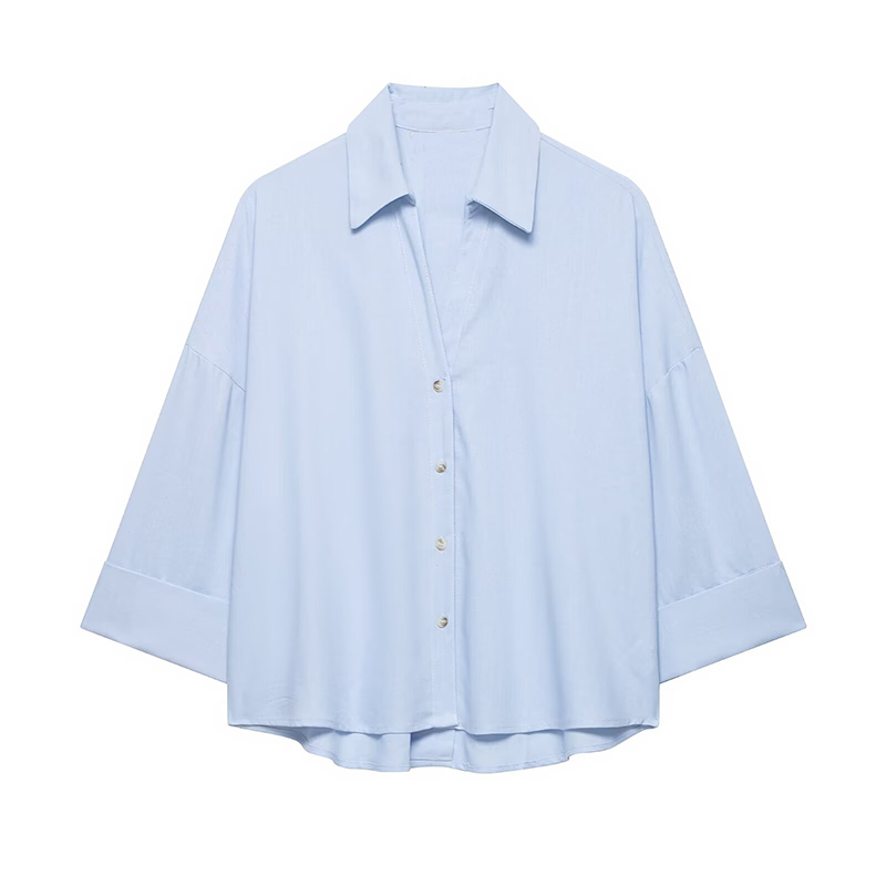 Women's Shirts Fashion Loose C - Tie Front Shirt 评论和价格