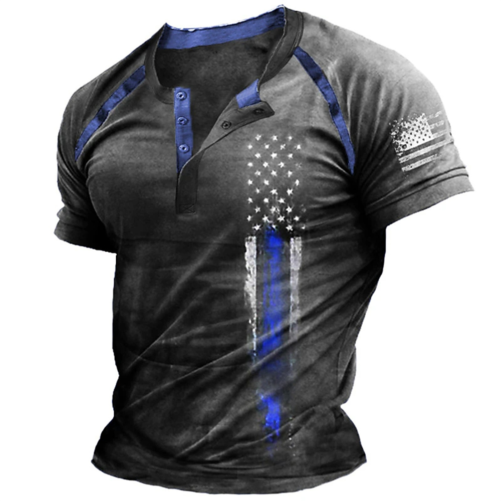 Funny 3D American Flag Print M - Summer Clothes Fashion 评论和价格
