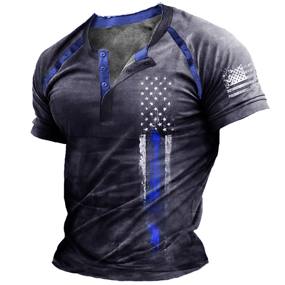 Funny 3D American Flag Print M - Summer Clothes Fashion 评论和价格