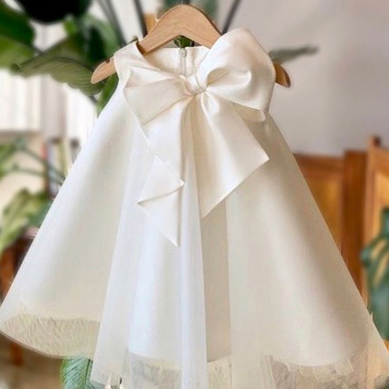 Summer Big Bow Baby Girl Dress - Summer Clothing Newborn 评论和价格