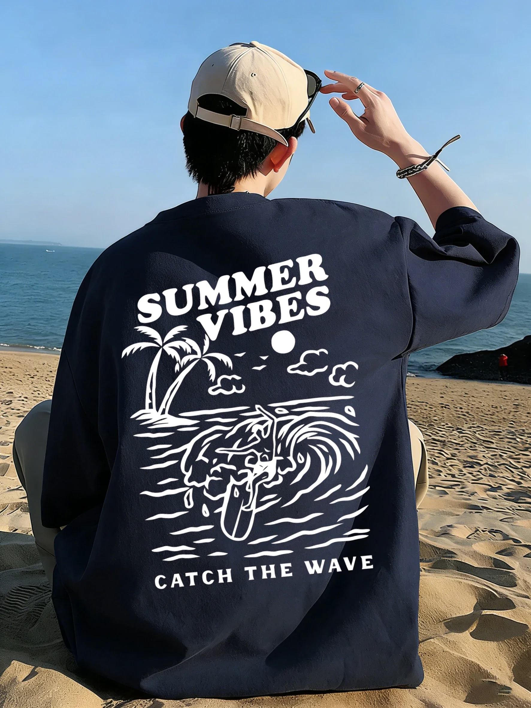 Summer Vibes Catch The Wave T- - Summer Vibes Clothing Men 评论和价格
