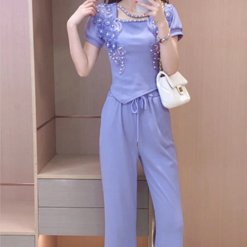 Wide Leg Ladies Trouser Purple - Summer Clothing Trends 2025 评论和价格