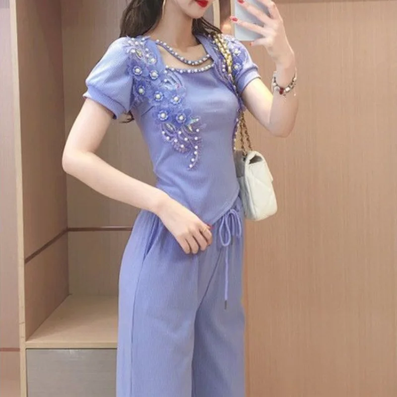Wide Leg Ladies Trouser Purple - Summer Clothing Trends 2025 评论和价格
