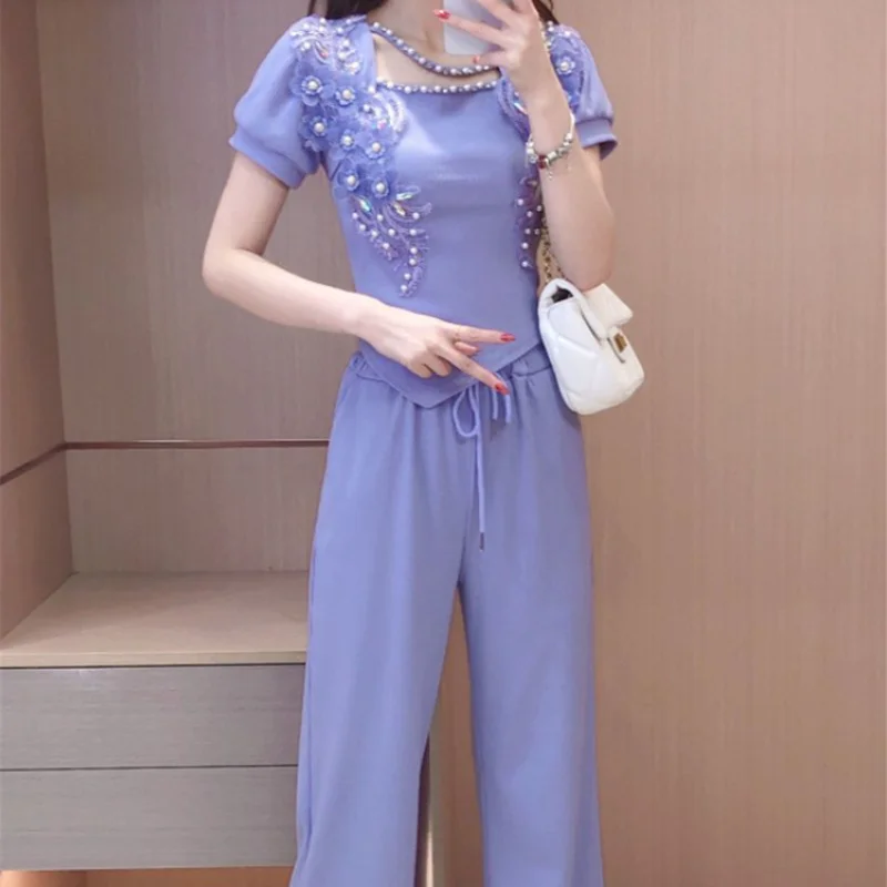 Wide Leg Ladies Trouser Purple - Summer Clothing Trends 2025 评论和价格