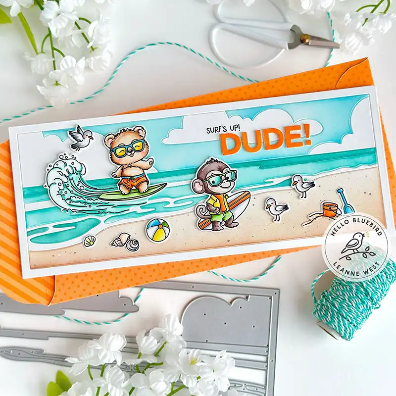 Beach Slimline Scene Happy Sum - Summer Clothing Words 评论和价格