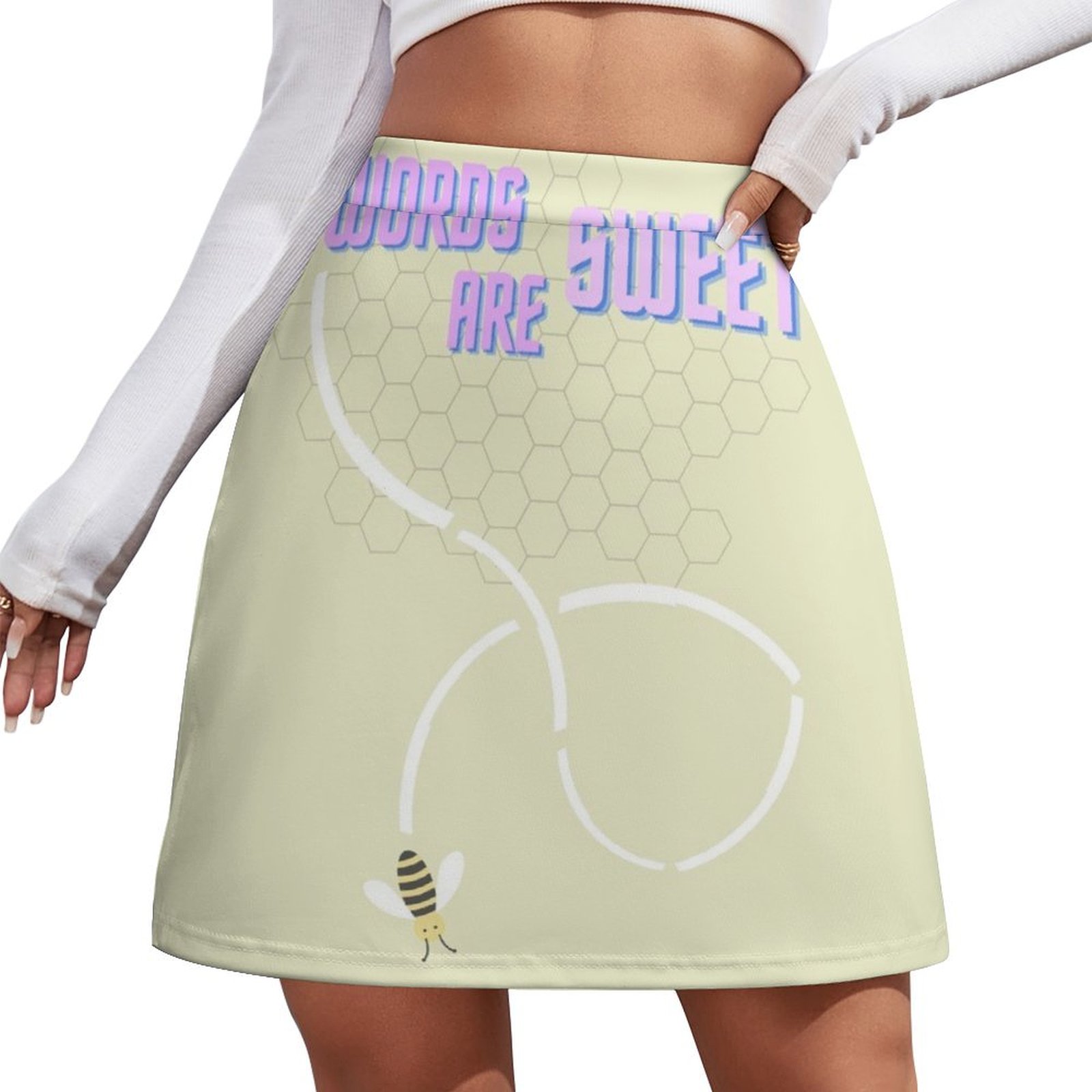 Words are SWEET Mini Skirt min - Summer Clothing Words 评论和价格