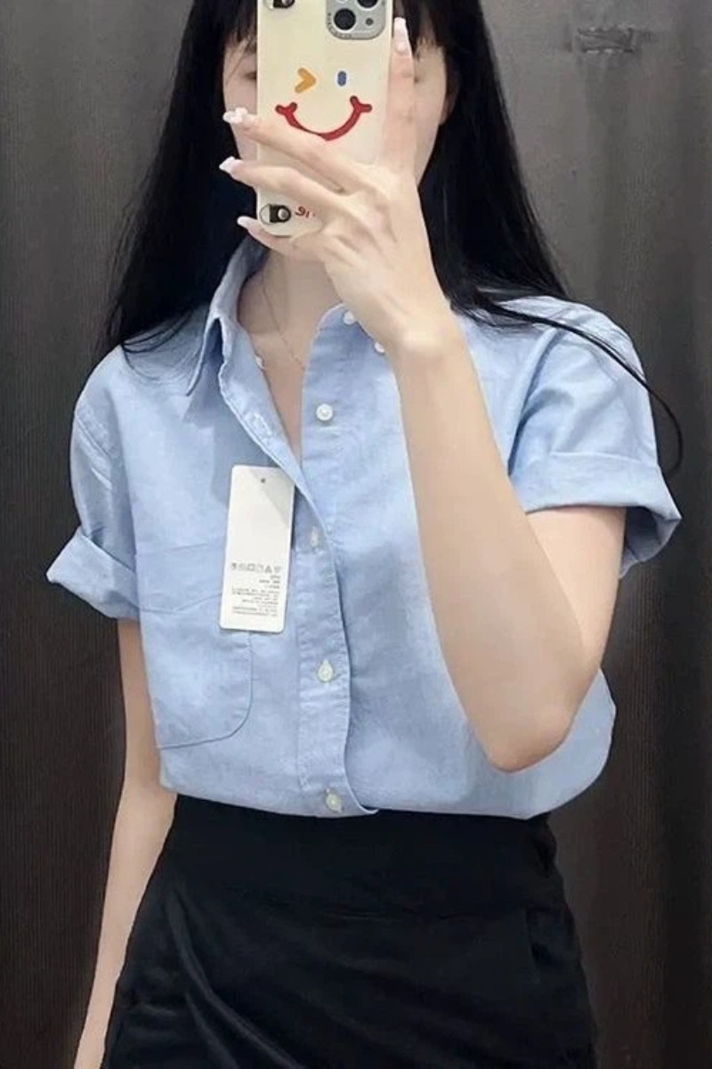 Korean Short Sleeve Polo Neck  - Summer Clothing Trends For Women 评论和价格