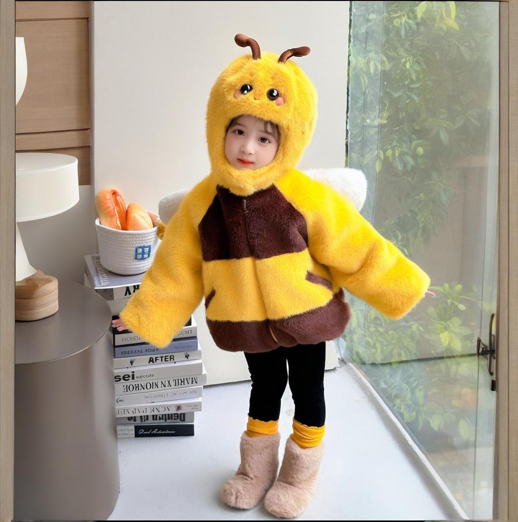Cartoon Little Bee Girl Cotton - Yours Clothing Summer Jackets 评论和价格
