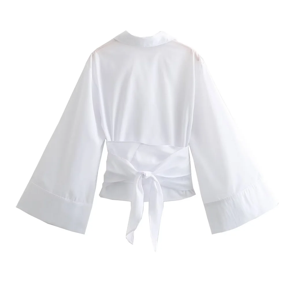 New Women's Fashion Casual Pol - Tie Front Shirt 评论和价格