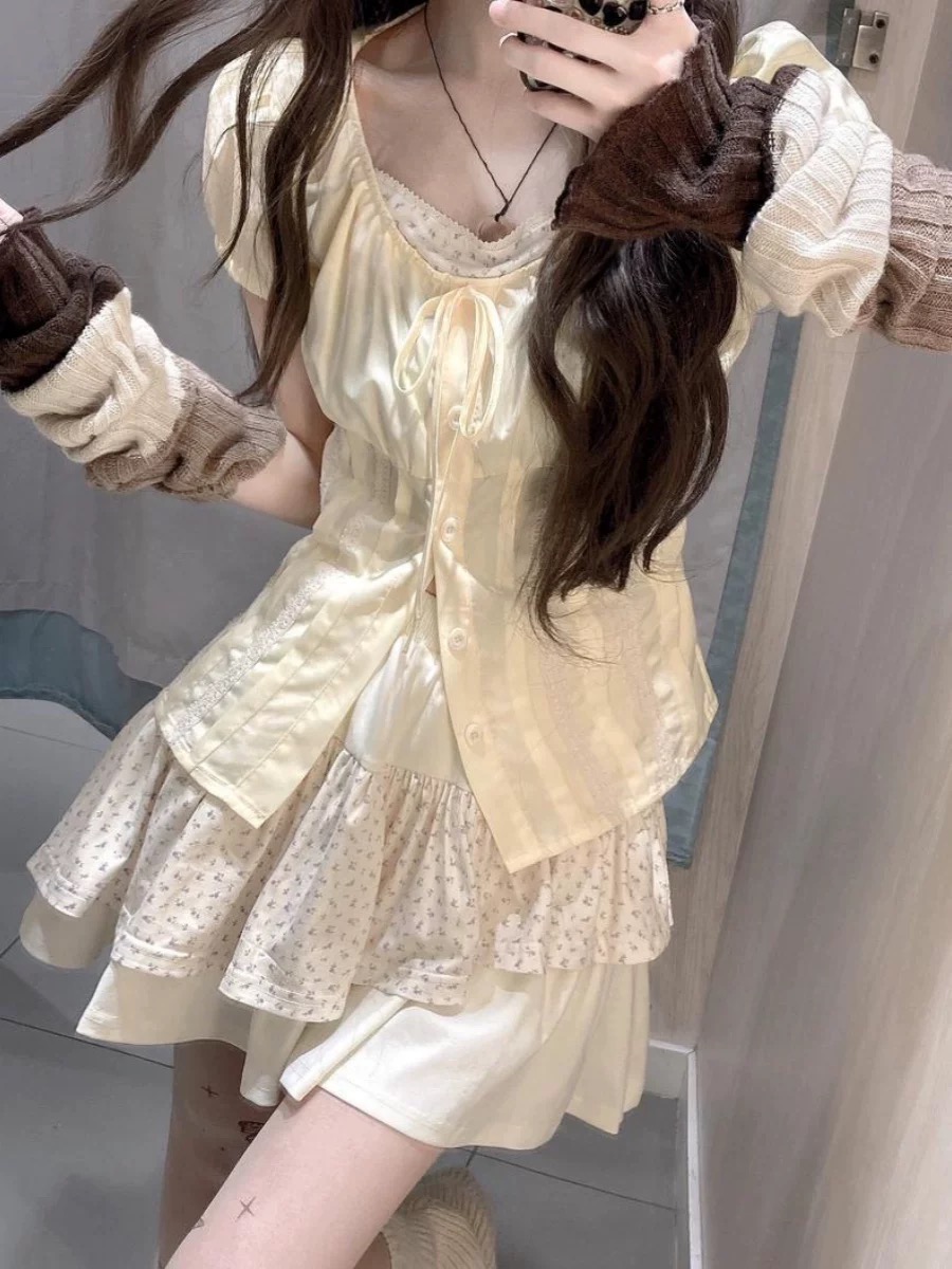 Sweet Floral Two-Piece Set for - Summer Clothing Accessories 评论和价格