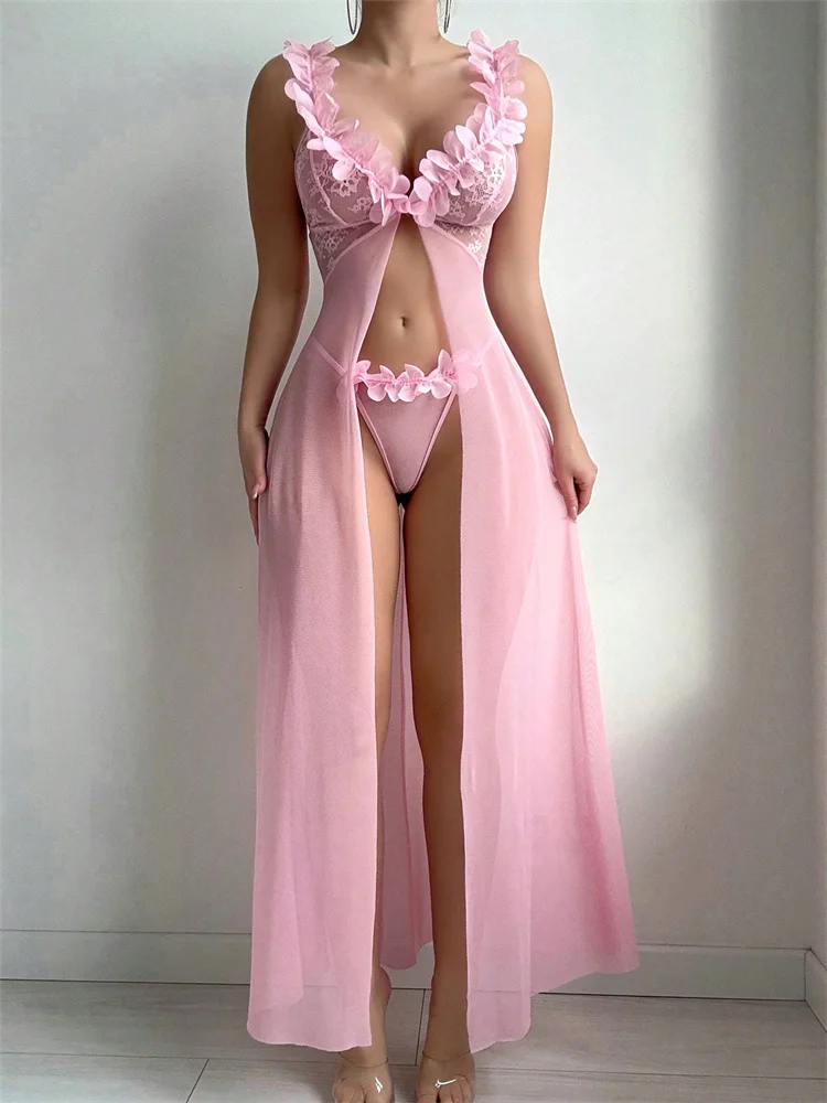 Pink Floral Sexy Nighties Wome - Summer Clothing Petite 评论和价格