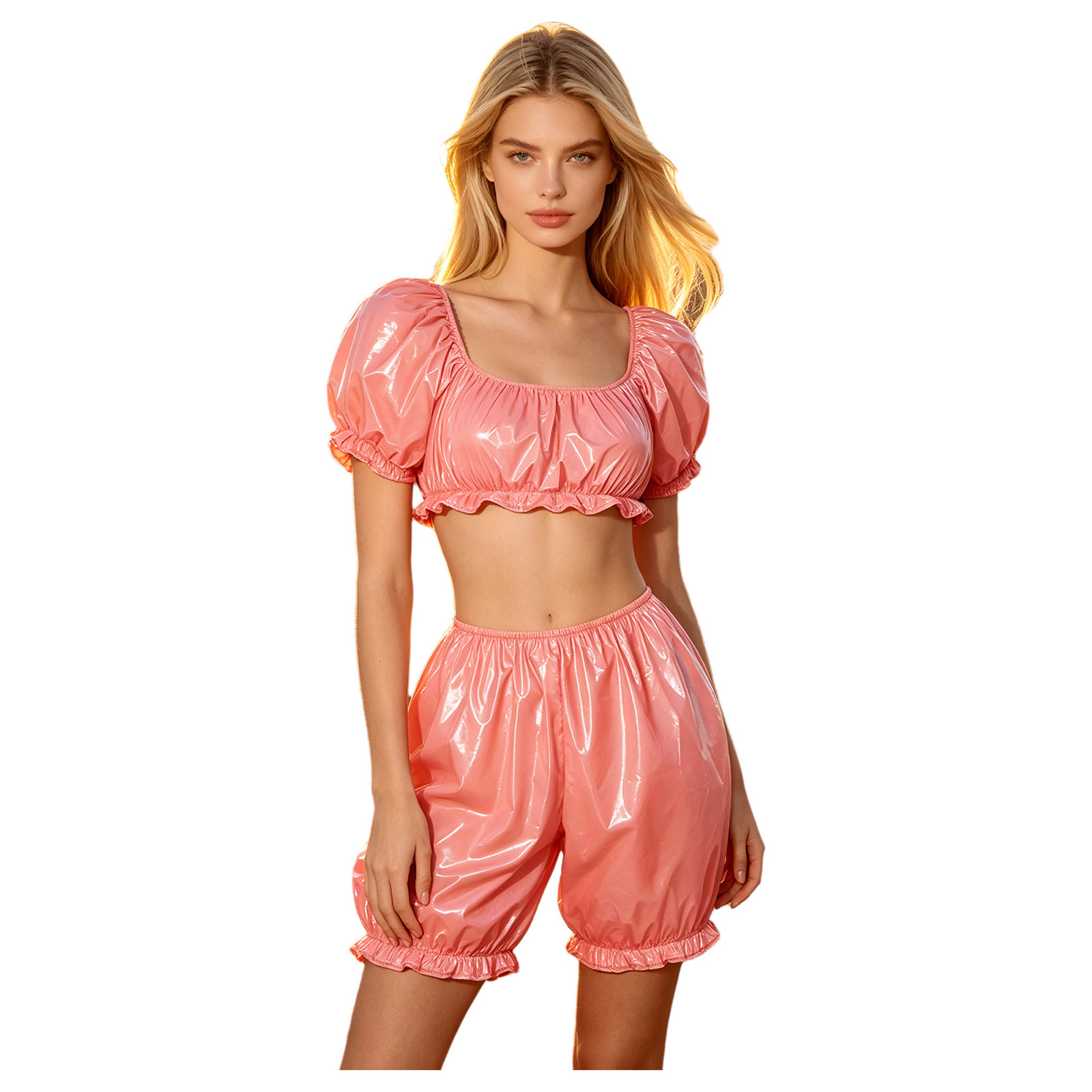 Womens Wet Look PU Leather Clu - Summer Clothing Cheap 评论和价格