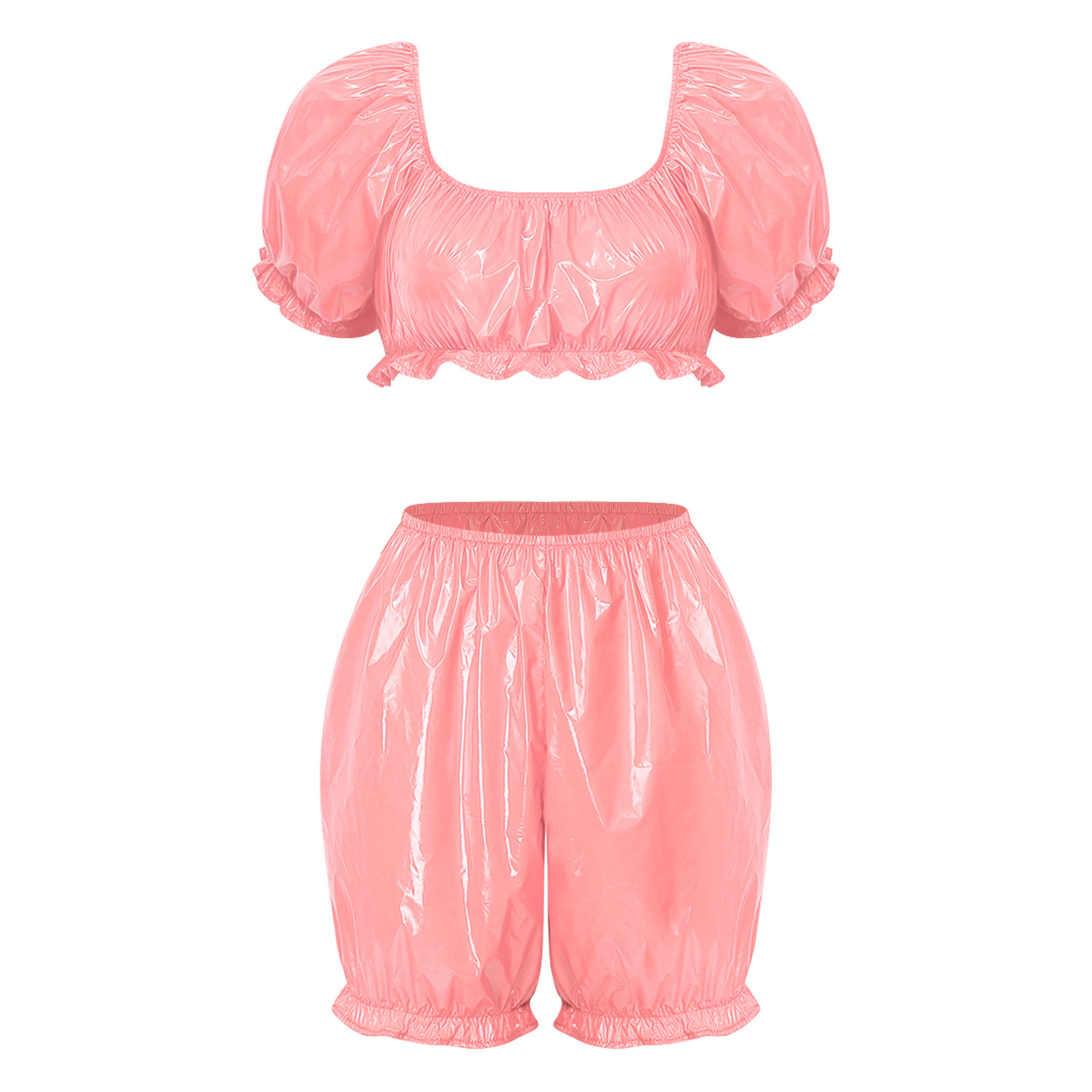 Womens Wet Look PU Leather Clu - Summer Clothing Cheap 评论和价格