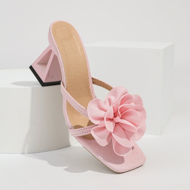 Womens 3D Flower Decor Sandals - Summer Clothing Accessories 评论和价格