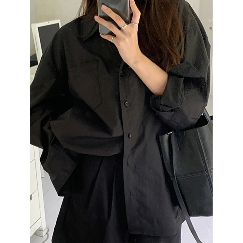 Spring Black Loose Shirt Tops  - Summer Clothing Trends For Women 评论和价格