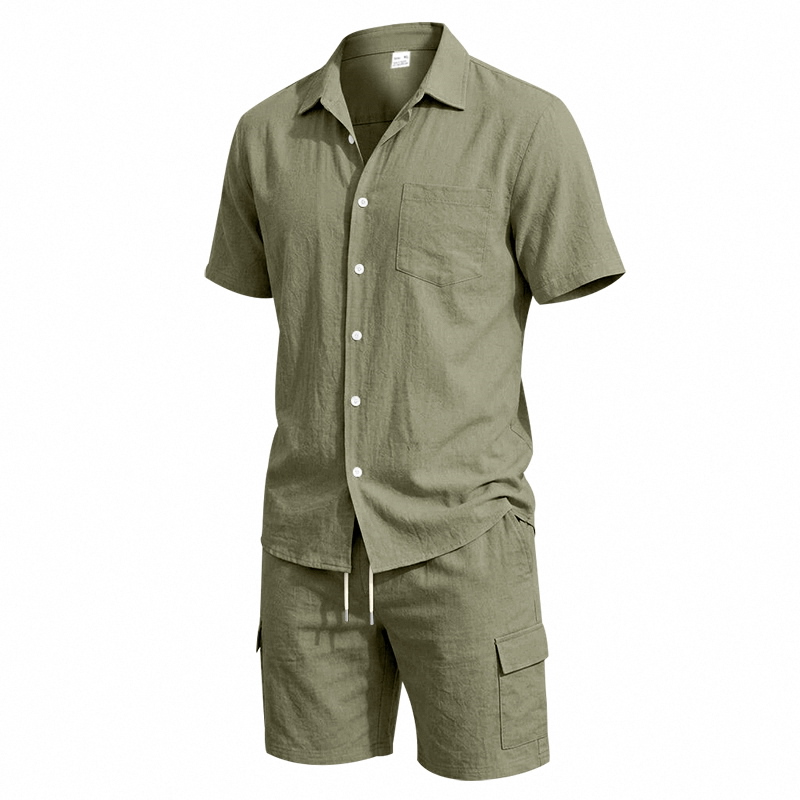 Men Summer American Linen Two  - Summer Clothing Essentials 评论和价格
